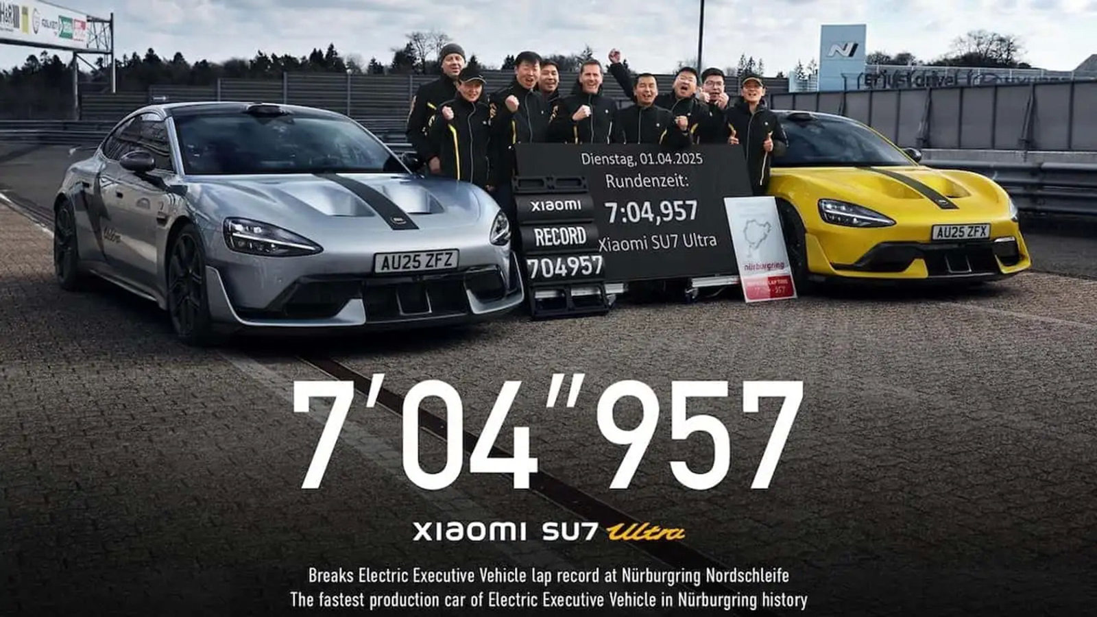 Ρεκόρ στο Nurburgring για το Xiaomi SU7 Ultra